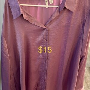 Cato Mauve Button Down Shirt